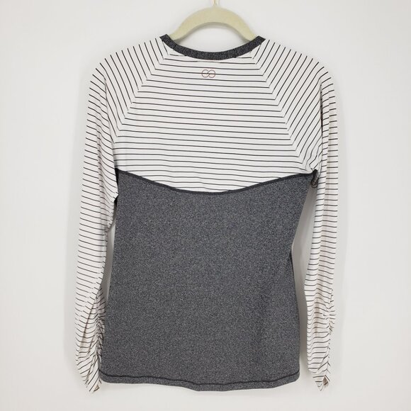 3/$25 Calia Rashguard Swim Top S Long Sleeve Striped Sun Protection Gray - Picture 3 of 8